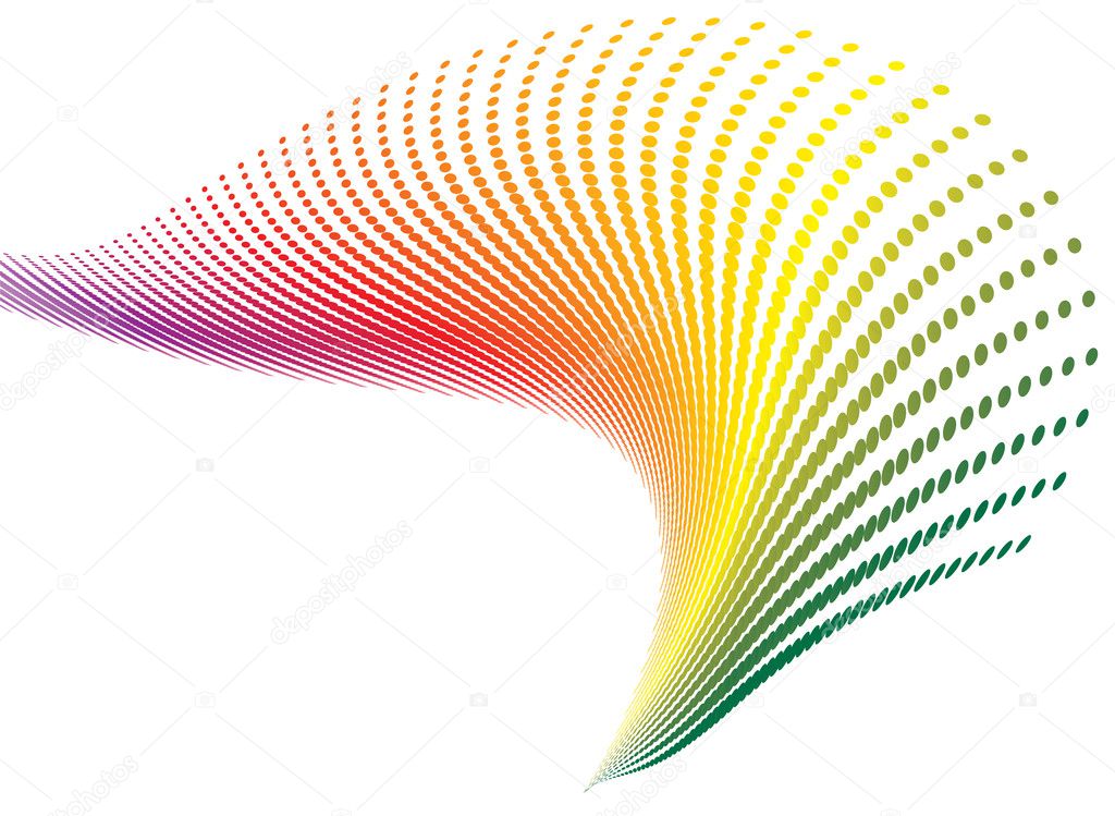 Twisted spiral rainbow that would make an ideal wallpaper or desktop