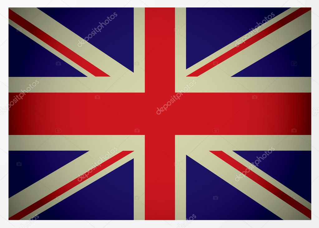Aged british flag