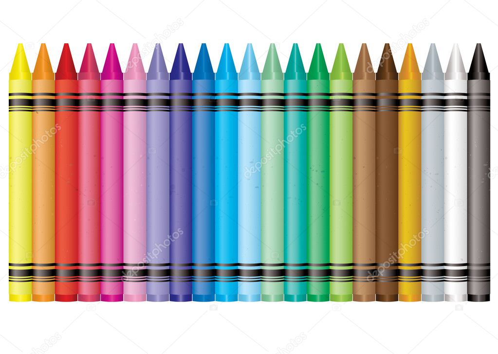 Diagonal Arrangement Of Pencil Crayons In Rainbow Colors Stock Photo -  Download Image Now - iStock
