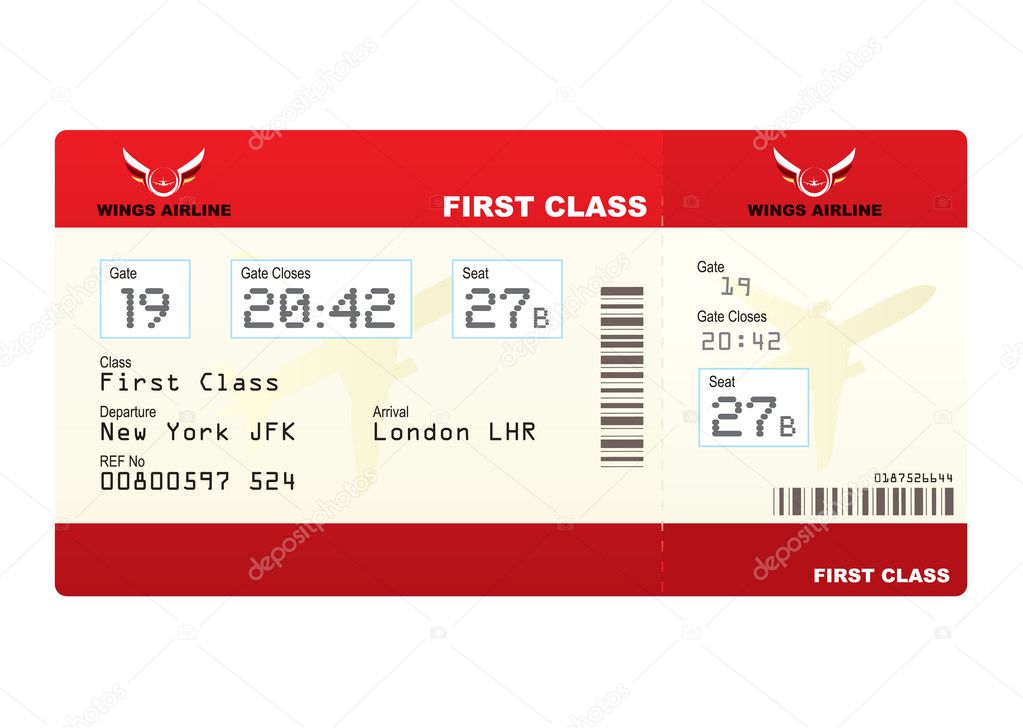 Plane tickets first class