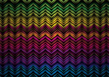 Neon zig zag