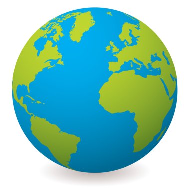 Natural earth globe clipart