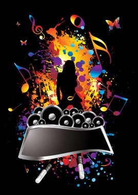 Musical splat clipart