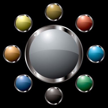 Metal surround centre clipart