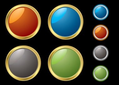 Metal rim buttons clipart