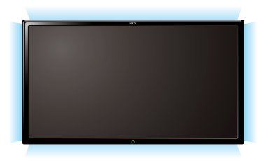 Lcd television glow clipart