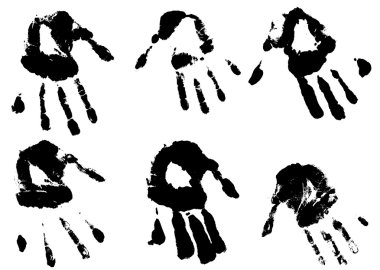 Inky hands clipart