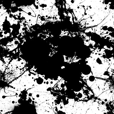 Ink splat tile black clipart