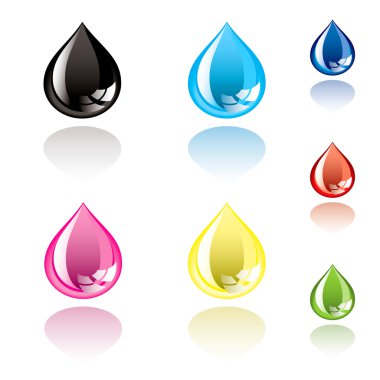 Ink droplet clipart