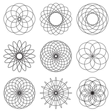 Illustrated spiral effect clipart