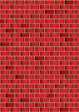 Grunge kırmızı tuğla duvarı