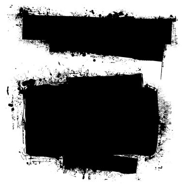 Grunge black ink banner clipart