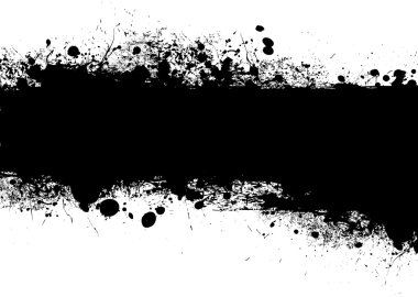 Grunge black banner clipart