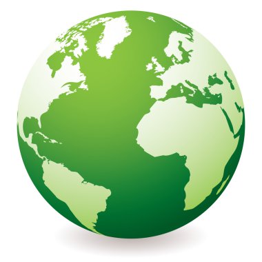 Green earth globe clipart