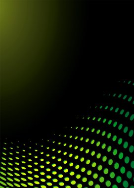 Green abstract wave clipart