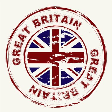 Great britain grunge ink stamp clipart