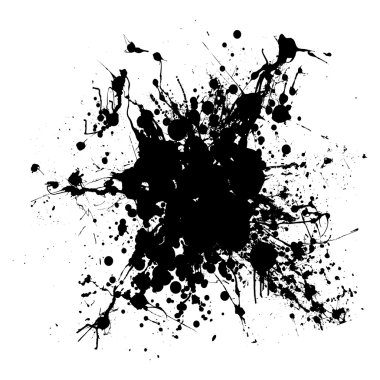 Gothic grunge ink splat clipart