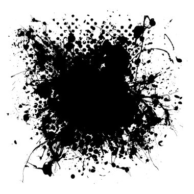 Gothic grunge ink splat halftone clipart