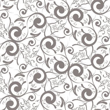 Floral tile blk clipart