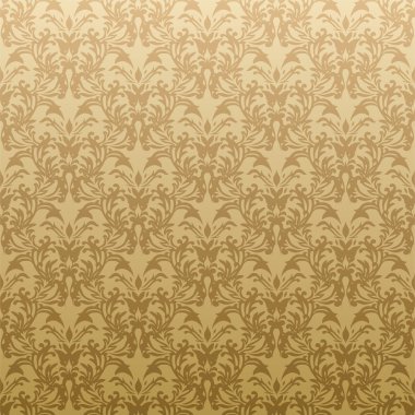 Floral golden wallpaper clipart