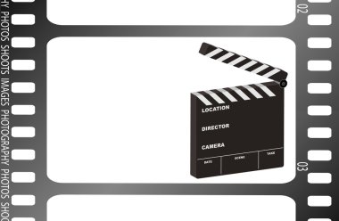 Film strip clapper clipart