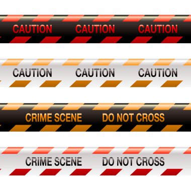 Crime scene tape modern clipart