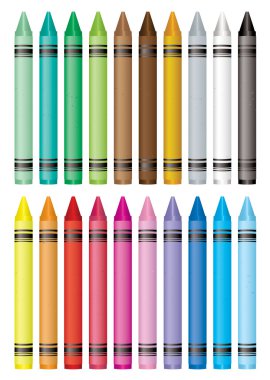 Crayon selection clipart