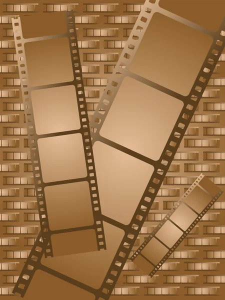 古い茶色のフィルム — ストックベクタ