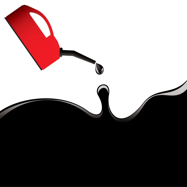 Kanister na benzynę wycieku ropy — Wektor stockowy