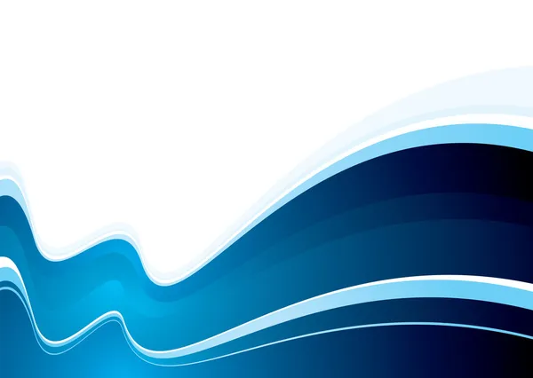 Gonflement de l'océan bleu — Image vectorielle