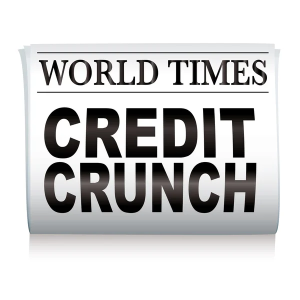 Crunch crédito periodístico — Vector de stock