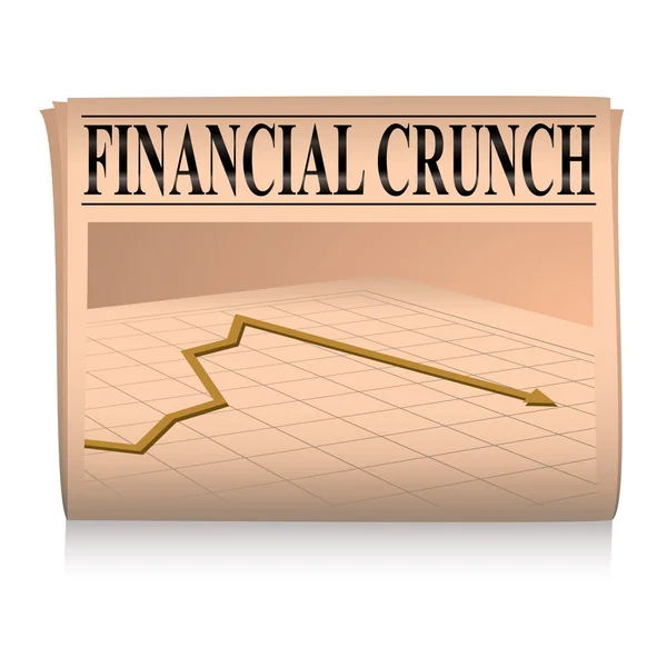 Newspaper pink financial graph — Stock Vector