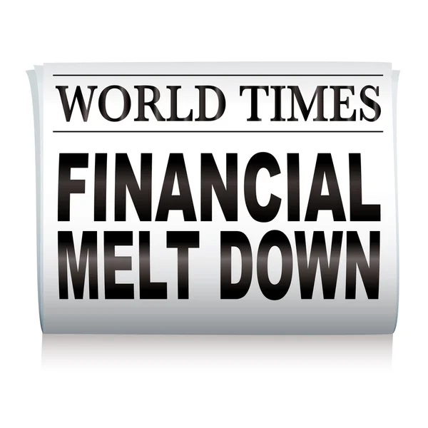 Gazeta finansowa — Wektor stockowy