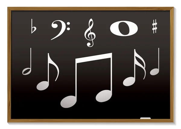 Musical blackboard — Stock Vector
