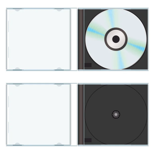Music cd case empty — Stock Vector