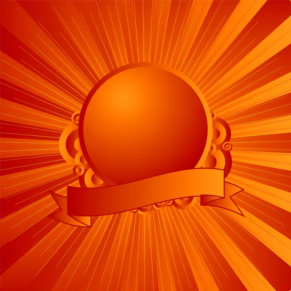 Bouclier moderne orange — Image vectorielle