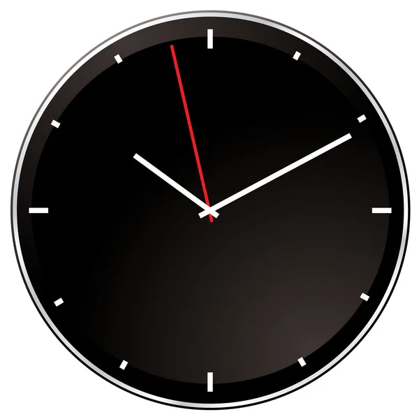 Σύγχρονο ρολόι αρνητικό — Διανυσματικό Αρχείο