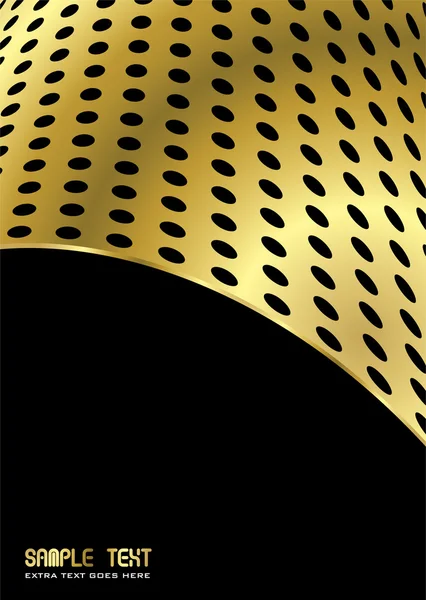 Metal bend gold — Stock Vector