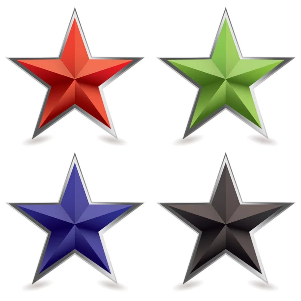 Métal forme d'étoile biseau — Image vectorielle