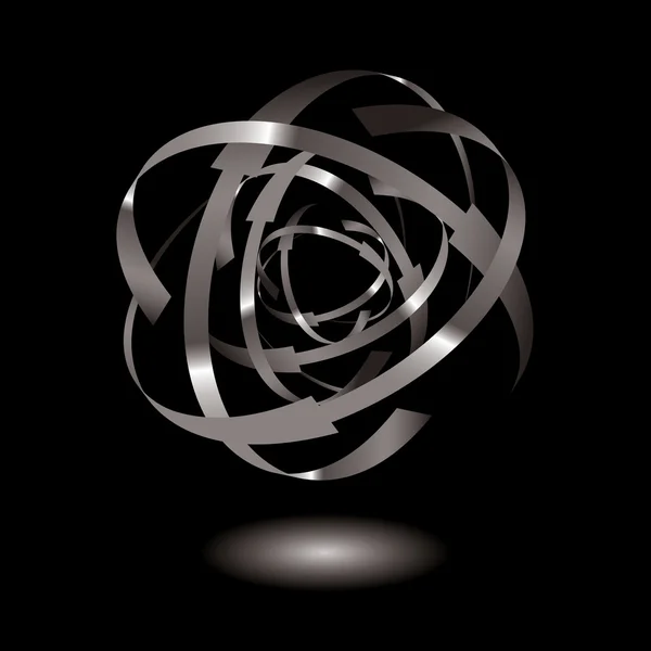 Balle flèche en métal — Image vectorielle