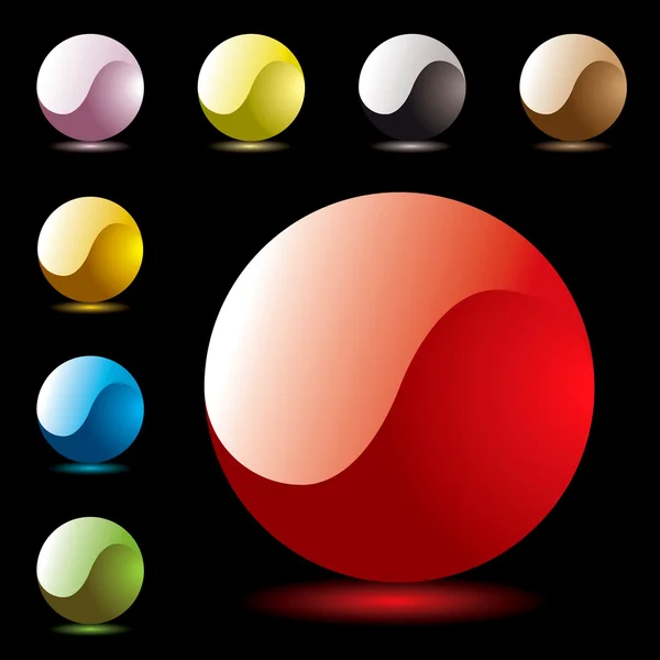 Marbre brillant ying yang — Image vectorielle