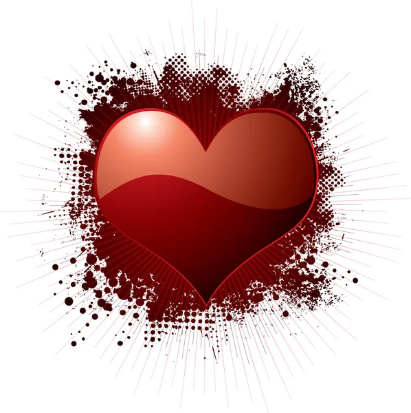 Love splat rouge — Image vectorielle