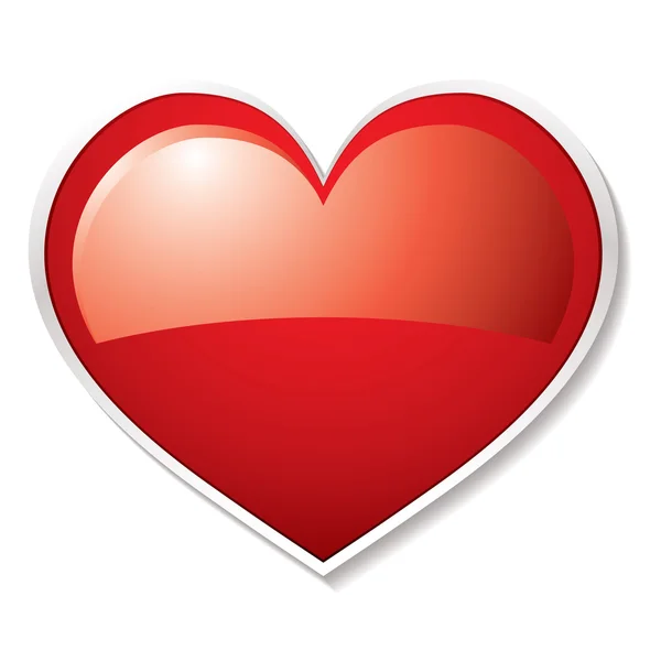 Cień miłości serce — Wektor stockowy