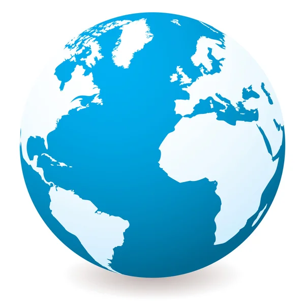 Globe bleu foncé clair — Image vectorielle
