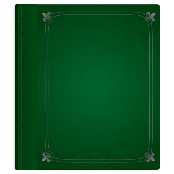 Libro de cuero verde — Vector de stock