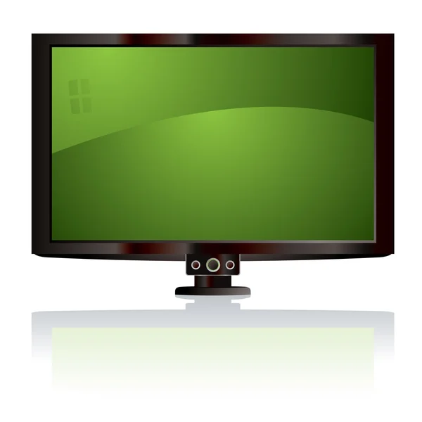 Lcd tv verde — Vetor de Stock