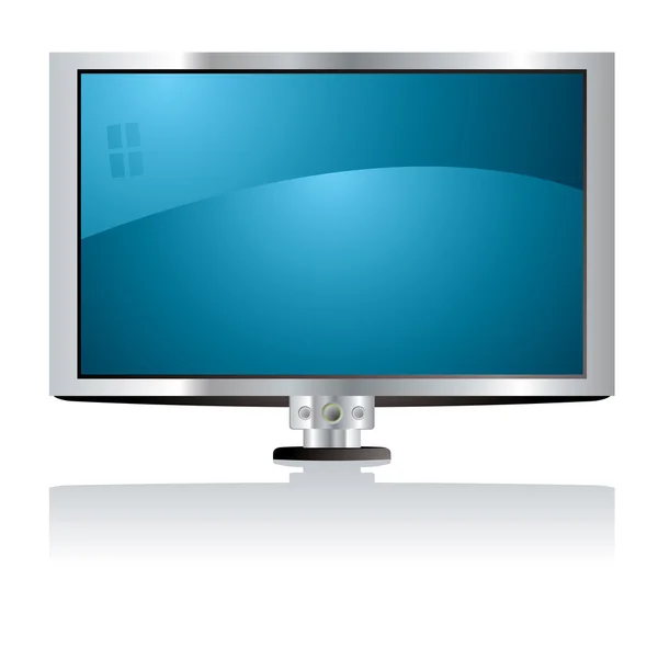 LCD tv azul — Vetor de Stock