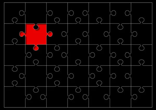 Jigsaw disposition saknas — Stock vektor