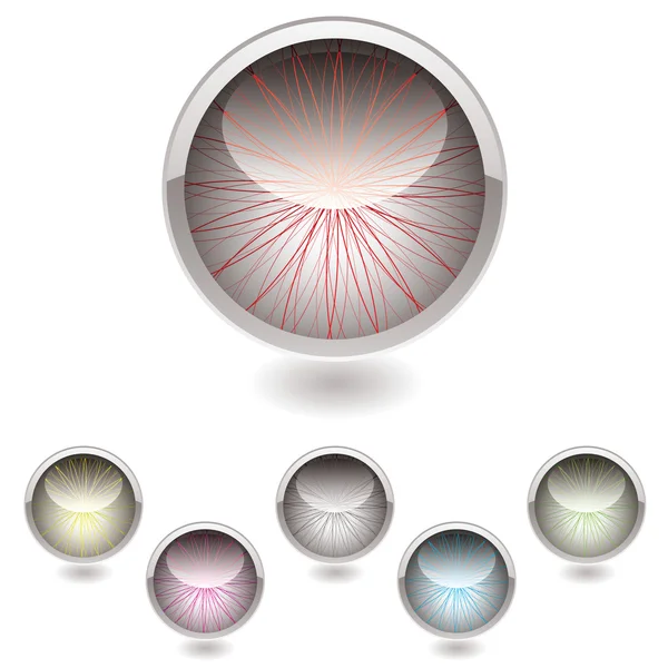 Collection de boutons Iris — Image vectorielle