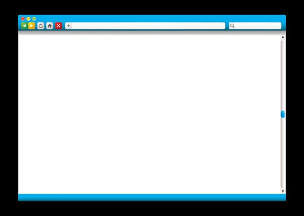 Синий ползунок браузера — стоковый вектор